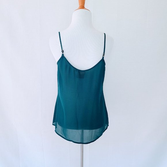 Tory Burch Teal Sheer Cami Tank Top - 2/XS - Picture 3 of 5